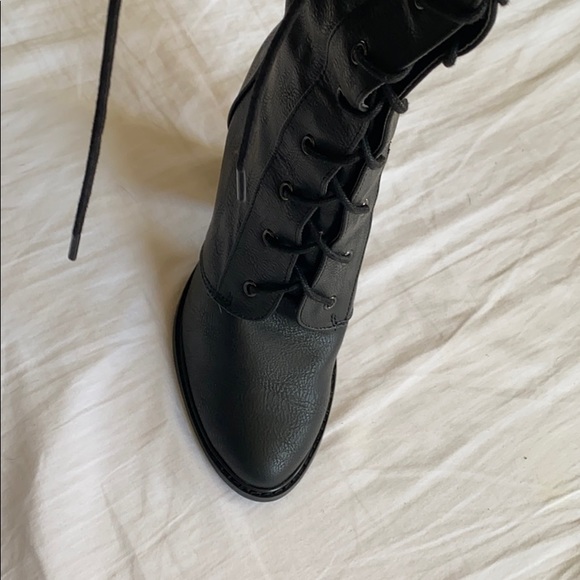 Black Leather Boots - Picture 4 of 6